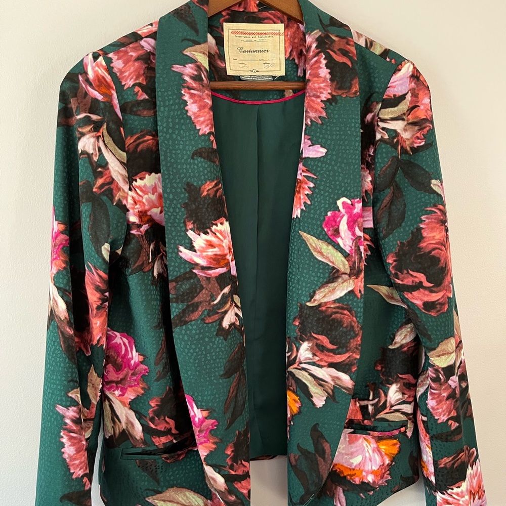 Anthropologie Floral printed blazer